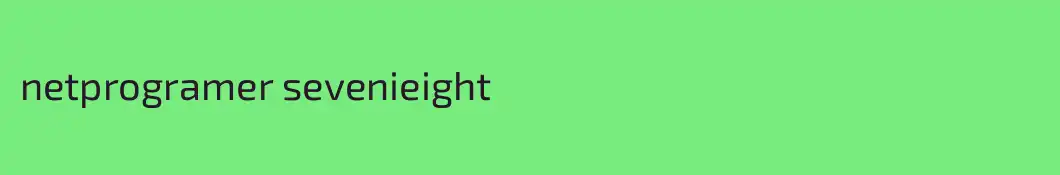 netprogramer sevenieight